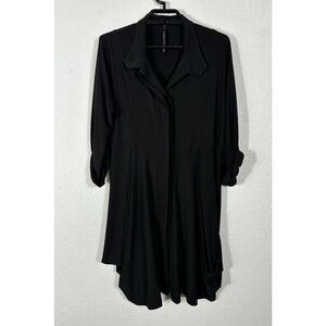 IC by Connie‎ K Mini Dress Tunic Womens Medium Black Polyester Blend